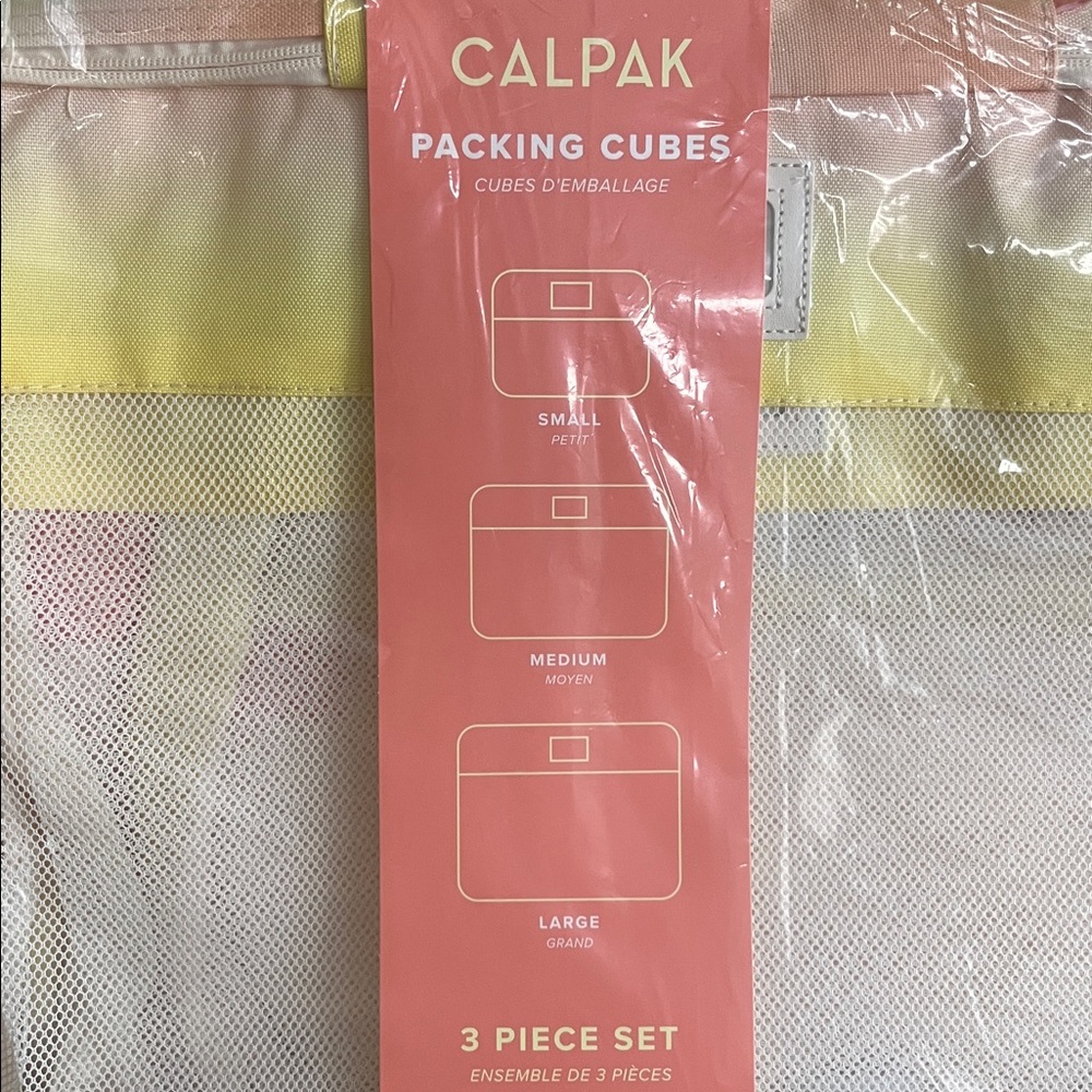 Calpak Set of 3 Packing Cubes in Sorbet Small, Medium & Large - Picture 4 of 5
